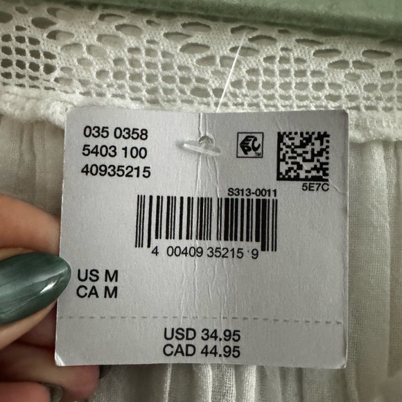 American Eagle Outfitters White Sleeveless Blouse - Picture 3 of 3